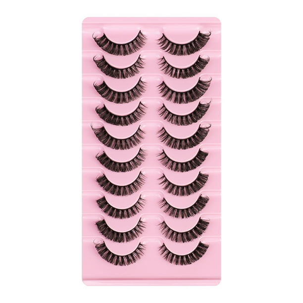 10 Pairs Reusable Self Adhesive Eyelashes No Glue or Eyeliner Needed