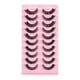 thumbnail image 1 of 10 pares de pestañas autoadhesivas reutilizables sin necesidad de pegamento o delineador de ojos ext Tomshoo Pestañas postizas, 1 of 2