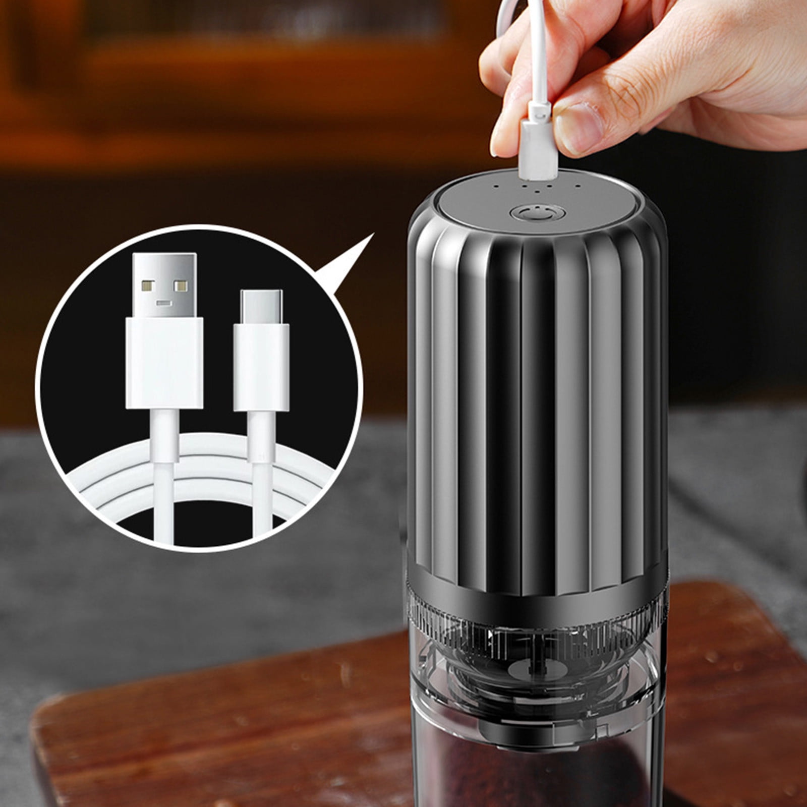 COM1950s Coffee Bean Grinder Electric Coffee Grinder Electric Coffee Grinder with Stainless Steel Blades Coffee and Spice Grinder with Powerful Motor Large Capacity for Coffee Beans Herbs Spices