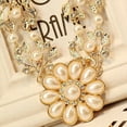 thumbnail image 3 of Limei 1 Pack Double-Layer Flower Pendant Faux Pearl Elegant Chain Necklace, 3 of 7