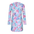 thumbnail image 3 of BLTIBY Spring Sweater Dresses for Women Ribbed Knit Long Sleeve Mini Dress Casual Bodycon A-Line V Neck Printed Short Dresses Sky Blue L, 3 of 5