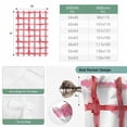 thumbnail image 6 of Red Buffalo Plaid Balloon Curtains 63 Inch Length for Living Room/Bedroom, Farmhouse Check Stripes Retro Geometric Rod Pocket Privacy Door Curtains Decorative Tie Up Shade for Window 52"x63", 6 of 8