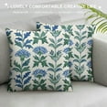 thumbnail image 3 of Blue and White Blue Lotus Flower Pillow Case Chinoiserie Throw Pillow Cover Asian Cushion Cover  Blue Lotus Flower Accent Pillowcase Modern Home Decor for Sofa Living Room Bedroom, 3 of 5
