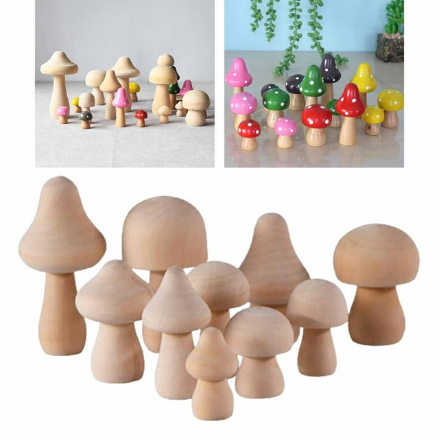 Champiñones en miniatura creativos BLESIY Hongo sin terminar manualidades DIY