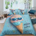 thumbnail image 1 of 3D Ice Cream Printed Comforter Cover Set Children Adult Unique Design Bedding Set Bedroom Decor,Twin (68"x86"), 1 of 5