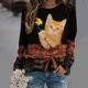 thumbnail image 2 of Camisas Para Mujer Moda Animalia Impreso Manga Larga Cuello Redondo Casual Tee Tops Blusa Odeerbi  ODB123920, 2 of 5