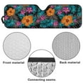 thumbnail image 6 of Uorisanigo Windshield Sunshade Car Sun Shade Heat Shield Hibiscus Floral Hawaiian Sun Visor Mat for 2007-2023 Wrangler Rubicon Sahara TJ JK JKU 2 & 4 Door, Car Front Window Shade, 6 of 7