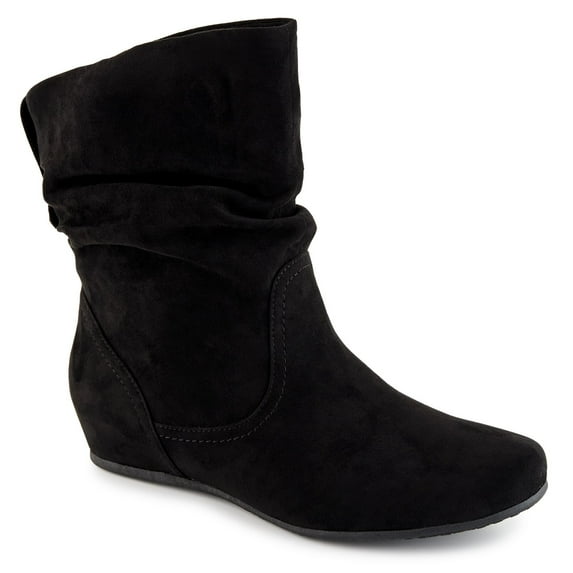 Xappeal Carney - Women's Slip On Casual Slouch Short Ankle Boot Black