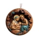 thumbnail image 2 of Colgante de Navidad del Día de la Natividad Decoración de Pascua Madera Jesús Belén Estilo A, 2 of 9