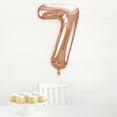 thumbnail image 3 of Unique Industries Foil Big Number 7 Shaped 34.0" Bronze Solid Print Party Balloon, 3 of 4