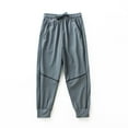 thumbnail image 2 of WOLLED Boy's Active Athletic Pants Kids Toddler Silk Quick-Drying Sweatpants Casual Jogger 5-14T Teen Casual Silk Long Pants, 2 of 9