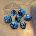 thumbnail image 6 of CYFW Blue Mix Black Dice DND Polyhedral Dice Set for Dungeon and Dragons D&D RPG Role Playing Games 7-Die Set, 6 of 6