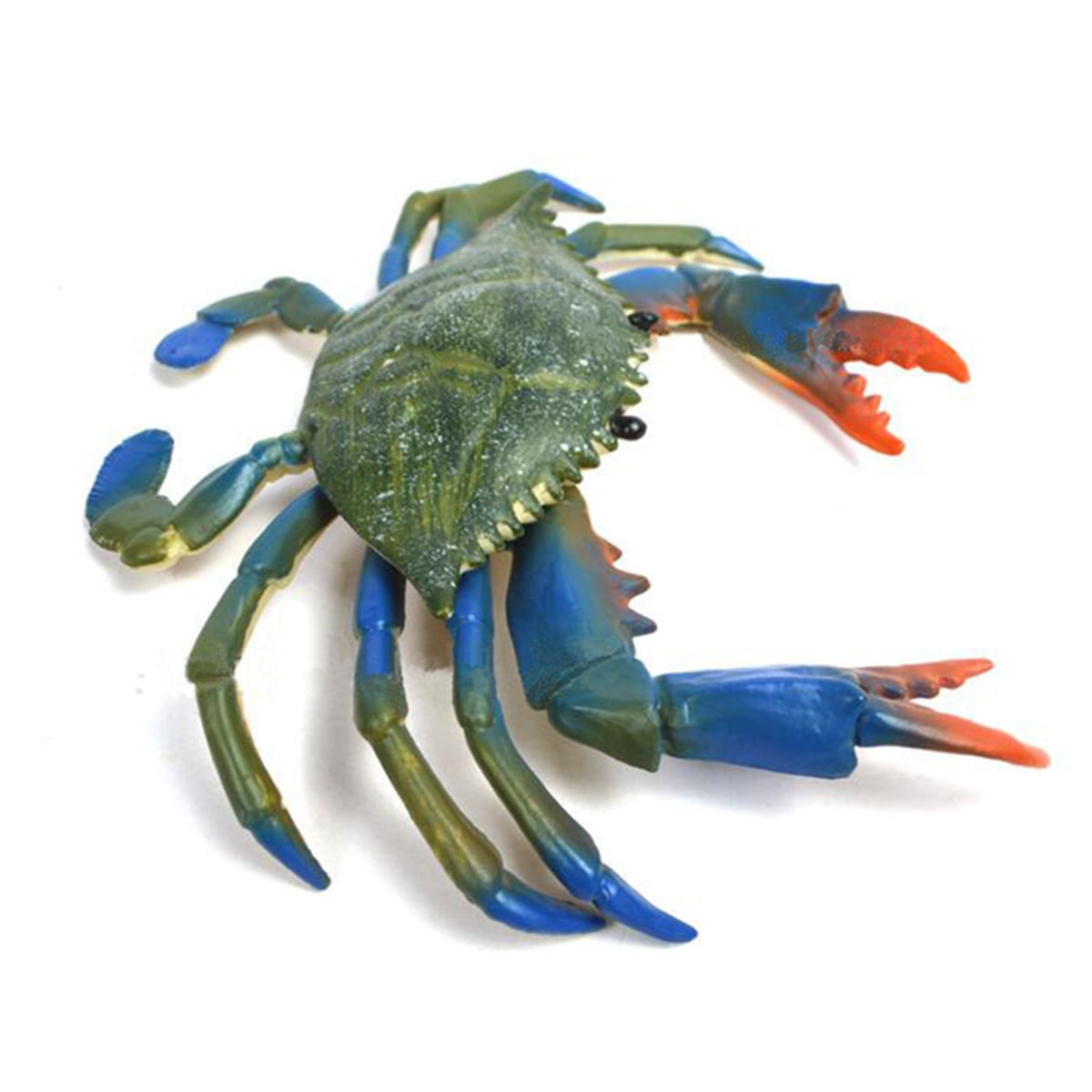 Blue Color Crab Realistic Sea Ocean Model Animal Solid Toy Figure Kids Gift 