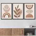thumbnail image 3 of wall26 Framed Canvas Print Wall Art Set Mid-Century Geometric Plant Sketches Nature Abstract Illustrations Modern Art Bohemian Nordic Decorative for Living Room, Bedroom, Office - 24"x36"x3 Black, 3 of 5