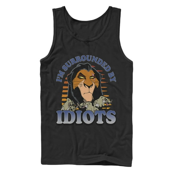 Men's Lion King Scar Surrounded By Idiots Sunset Tank Top