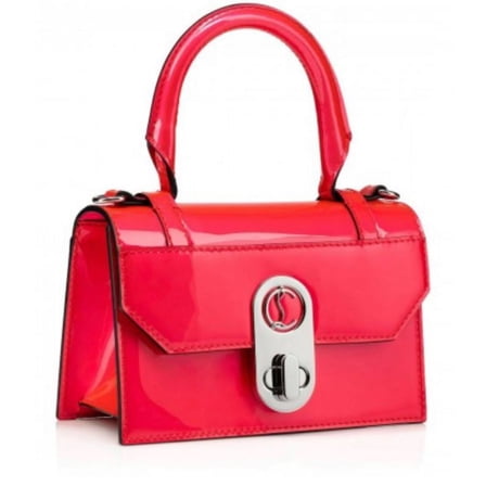 NEW Christian Louboutin Red Elisa Patent Mini Top Handle Crossbody Shoulder Bag