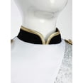 thumbnail image 5 of Aislor Kids Boys Marching Band Metallic Patchwork Sequins Outerwear Jacket Uniform Performance Royal Blue 6, 5 of 7