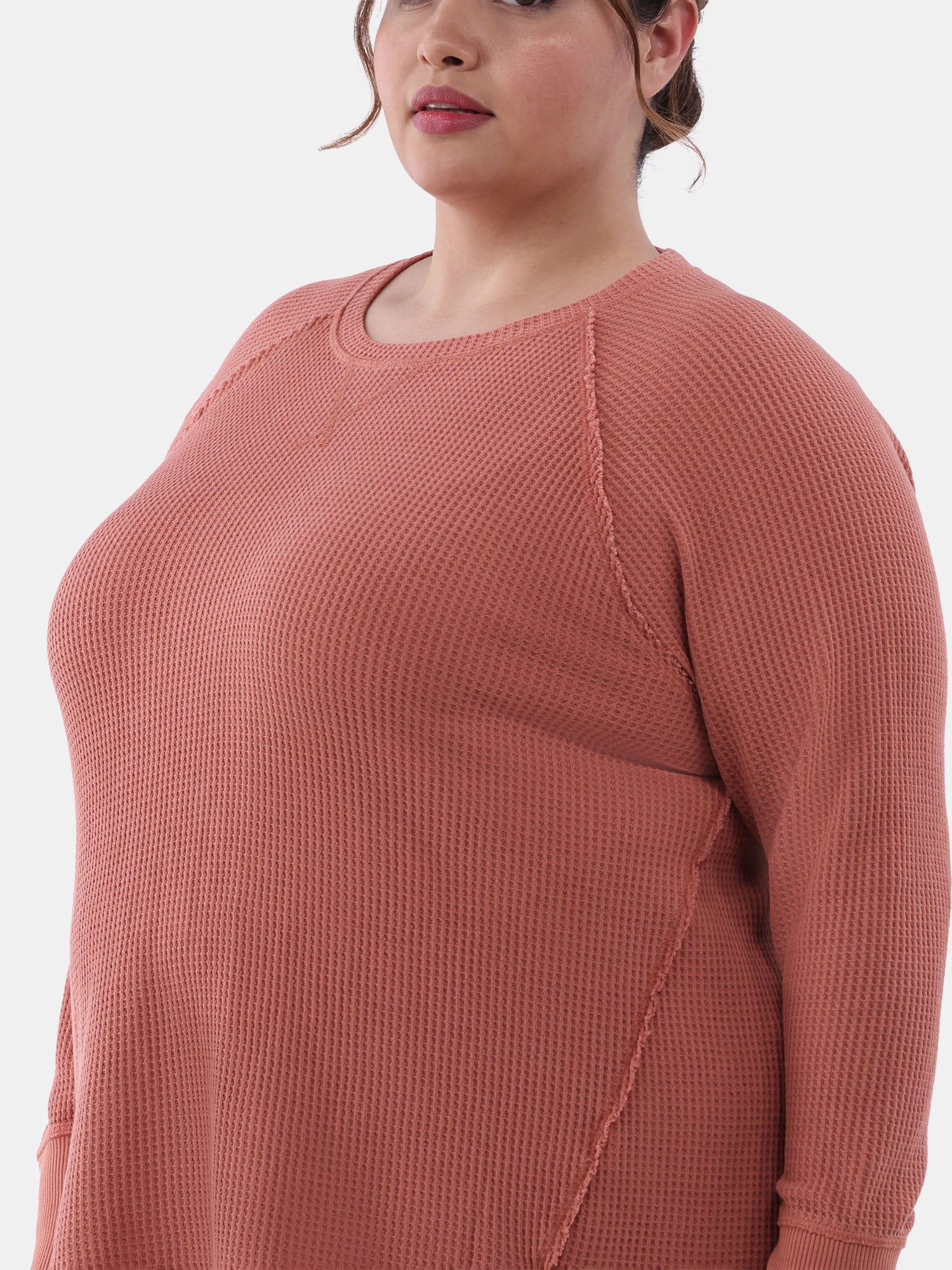 Terra & Sky Women’s Plus Thermal Tunic Top, Sizes 0X-4X