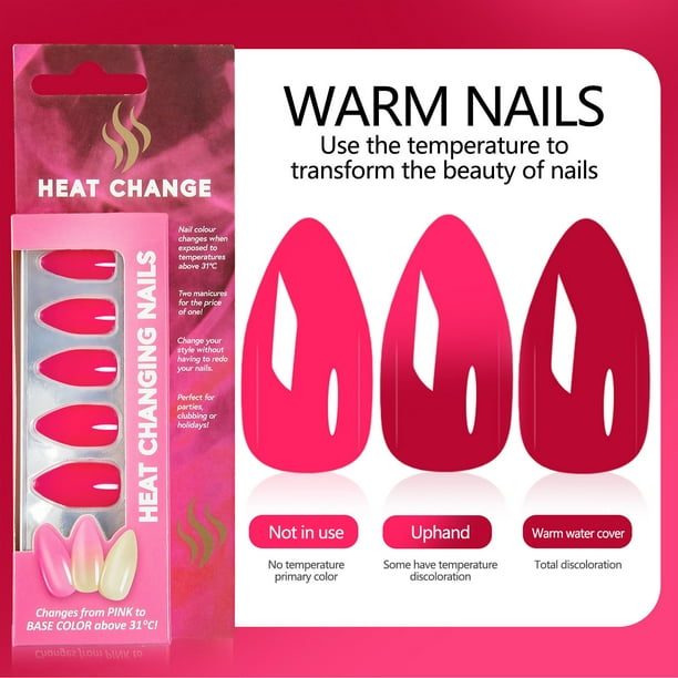 Uñas a presión con diseños, lindas uñas acrílicas de cobertura completa, uñas postizas brillantes con degradado, uñas postizas de forma mediana con barra de pegamento, uñas artificiales