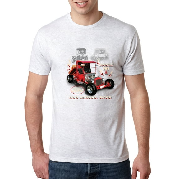 Wild Bobby, Ford Model T Roadster 1923 Old School Ride Classic Vintage | Mens Cars and Trucks Premium Tri Blend T-Shirt, Heather White, Small
