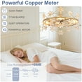 thumbnail image 6 of 20" Gold Chandelier Ceiling Fan with Lights - Remote/APP Control, 4 LED Bulbs Included, 6-Speed DC Motor for Bedroom Living Room, 6 of 9