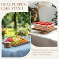 thumbnail image 6 of Acacia Wood Cake Stand with Lid, 3 in 1 Rectangular Cake Holder, Wooden Cake Plate with Strong lagnetic Base, Dessert Table Display Set for Wedding, Birthday, Party, 6 of 7
