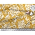 thumbnail image 2 of Soimoi Gold Cotton Duck Fabric Stripe & Vector Design Damask Print Fabric by the Yard 58 Inch Wide, 2 of 3