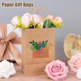 thumbnail image 5 of PandaTop Thicken Brown Kraft Paper Bags with Handles 5.9x3.15x8.26 Inches, Retail Bags for Small Business, Shopping Bags, Birthday Wedding Party Favor Bags, Merchandise Bags（25 Pack）, 5 of 9