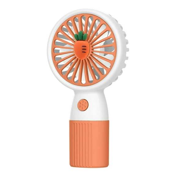 Qocolhg Mini Portable Fan, Small and Powerful, Cute Design High Speed Personal Handheld Fan, Lightweight USB Rechargeable Fan for Makeup Stylish Girl Women Travel Indoor Outdoor, Orange, Clearance