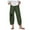 Green, variant on Patlollav Womens Plus Size,Womens Lady Casual Flowers Print Elastic Girdle Waist Wide Leg Pants Trousers