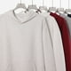 thumbnail image 4 of Solid color hooded cordless loose sweatshirt for men, autumn and winter heavyweight retro casual versatile pullover sweatshirt for women, 4 of 4