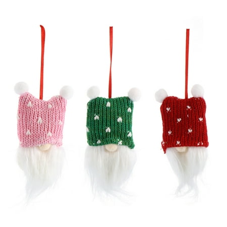 

3pcs Swedish Santa Gnome Doll Pendants Gnome Tomte Christmas Hanging Decor