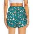 thumbnail image 2 of Lsque Giraffes Doing Various Yoga Printed Women's Running Shorts with Liner Pockets,Elastic Quick Dry Workout Athletic Gym Yoga Shorts,Womens High Waist Shorts-XX-Large, 2 of 9