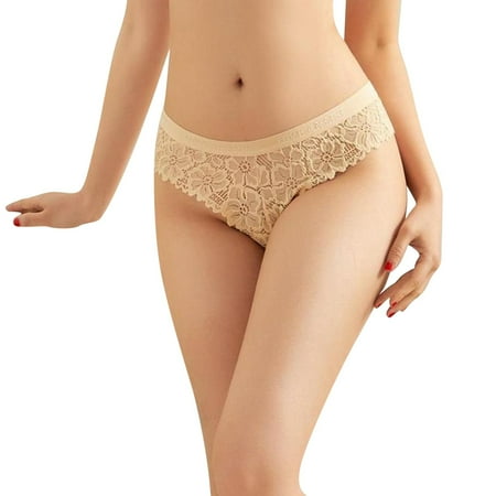 

Underwear Women Stretch G String Panty Lace Trim Comfy Underwear for Women