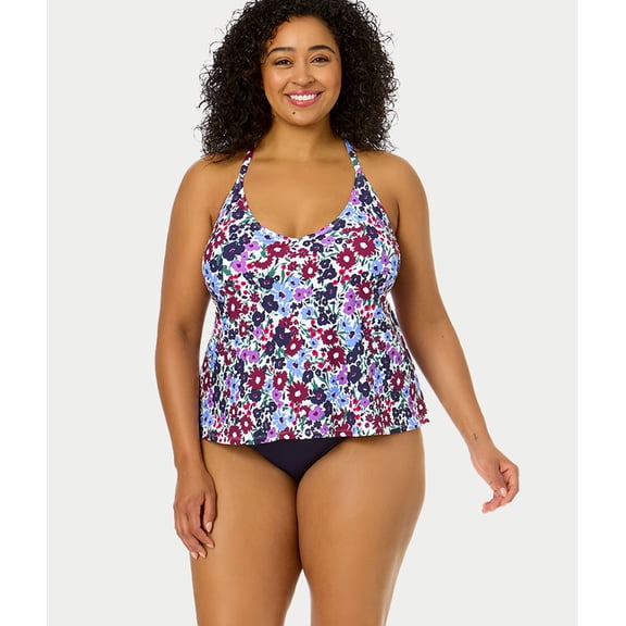 Anne Cole Signature Seamless Triangle Floral Bikini Top, Women's 18W