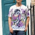 thumbnail image 6 of Eeyore Printed Short Sleeve T-Shirts Casual Graphics Tees Fashion Novelty Shirts for Men Women S, 6 of 8