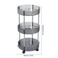 thumbnail image 3 of HOZVOMI 3-Tier Movable Storage Rack - Multi-Layer Transparent Cabinet for Kitchen, Bathroom, and Living Room - Flexible & Efficient Space Utilization, 3 of 6