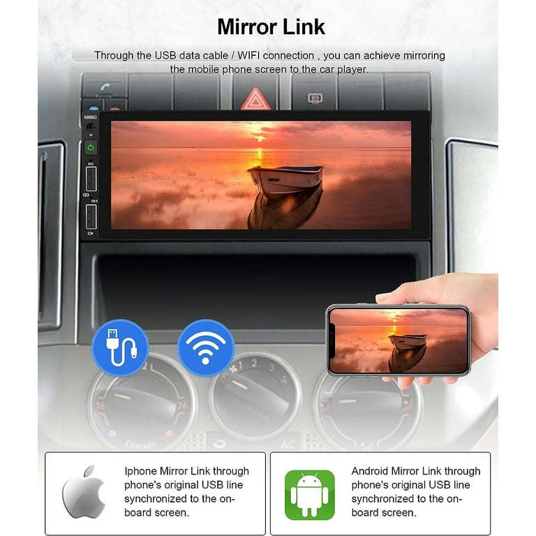 Comprar Podofo 1 Din Universal Car Radio 6.9 ″ Auto Android Player