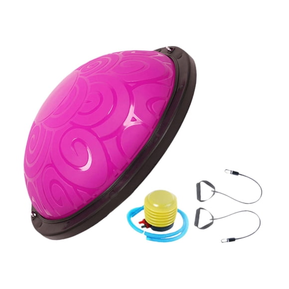 Balón de equilibrio de 18 pulgadas, equipo de entrenamiento de fuerza, antideslizante, media pelota de ejercicio. Rosa