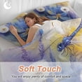 thumbnail image 4 of 3 Piece Purple Dragonfly Duvet Cover Set Full Size, Microfiber Comforter/Quilt Cover with Corner Ties and 2 Pillowcases, Watercolor Spring Summer Floral All Season Soft Bedding with Zipper Closure, 4 of 8