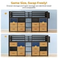 thumbnail image 2 of Afuhokles Low Loft Bed Twin Size with 8 Storage Drawers, Twin Loft Bed with Bookcase and LED Lights, Black, 2 of 8
