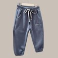 thumbnail image 2 of Ahuyic Kids Summer Pants,Casual Pants for Boys,Boys' Spring Sports Pants Children's Trendy Children's Casual Pants Elastic Waistband Drawstring Pants, 2 of 4