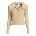 thumbnail image 5 of No Boundaries Juniors Cardigan with Faux Fur Trim Collar, Sizes XS-3XL, 5 of 5