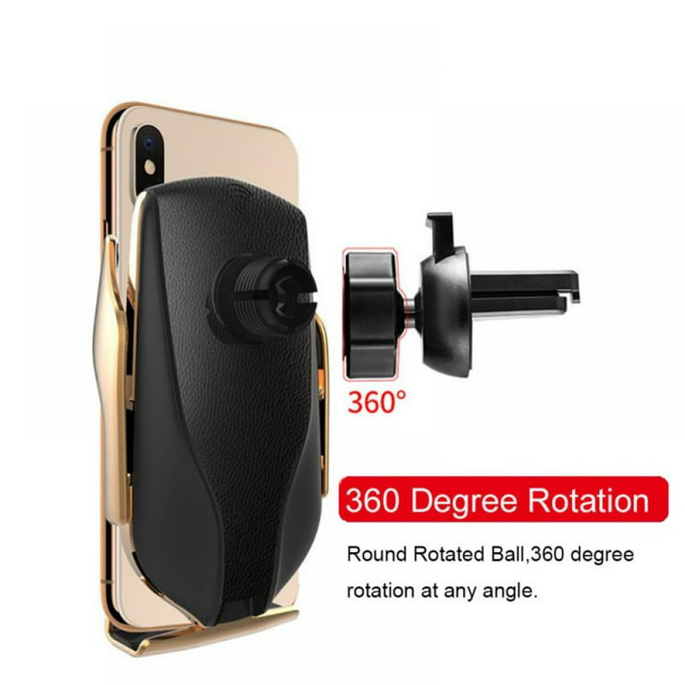 Wireless Car Charger, 15W Qi Fast Charging Auto Clamping Car Charger Phone  Mount, for iPhone 11 Pro Max Xs, Samsung Galaxy S20 