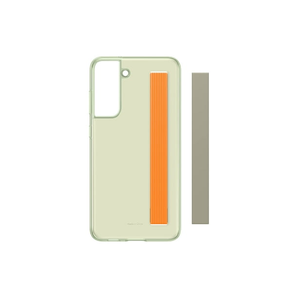 Funda para teléfono Samsung Galaxy S21 FE 5G transparente con 2 correas, color oliva
