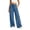 B1-Blue Pant, variant on Wide Leg Pants for Women Elastic High Waisted Drawstring Soft Denim Trousers Stretchy Loose Fit Palazzo Pants with Pockets Blue Pant,Size S-3XL