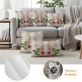 thumbnail image 6 of Grey Plaid Easter Outdoor Waterproof Pillow Covers, Checkered Spring Floral Rustic Decorative Square Throw Pillowcase Sofa Cushion Sham for Patio/Couch/Chair, 26"x26" 2 Pack, 6 of 8