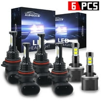 For Chevy Corvette 1996-2000 2001 2002 2003 2004 Kit Combo Led Headlights 9005+9006+880 6000k 6Pcs Hi-Lo Beam Fog Lights Super Bright White Bulbs 300% Brighter Canbus Ready Plug-N-Play