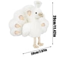 thumbnail image 2 of White Peacock Plush Toy, Soft Stuffed Animal Doll for Home Decor and Play, Decorative Plushie for Adults Birthdays, Elegant White Bird Ornament, B, 2 of 5