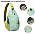 thumbnail image 3 of Classic Red and Green Apple Print Travel Sling Backpack, Lightweight Crossbody Bag with Cute Cartoon Fruit Pattern and Multi-Layer Storage for Apple Lovers, 3 of 6